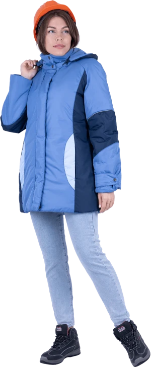 Куртка ВИРАЖ зимняя, василёк-т/синий, женская Кур 671