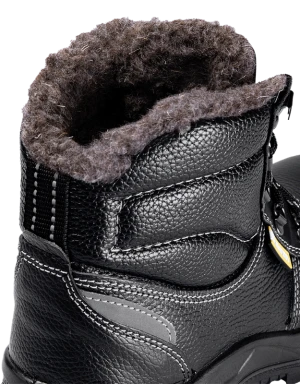 Ботинки TURBO с КП шерст. мех, хромовые ПУ/нитрил (Бот. 115)