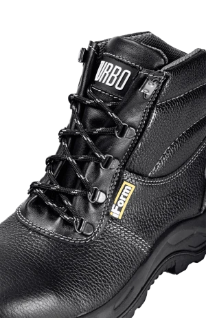 Ботинки TURBO с КП и КС, хромовые ПУ/нитрил (арт. А-113 TURBO КП ПУ/н КС / А - 102 кп,сетка,кс,ПУ/н / 113КП кевларовая стелька /  М122)