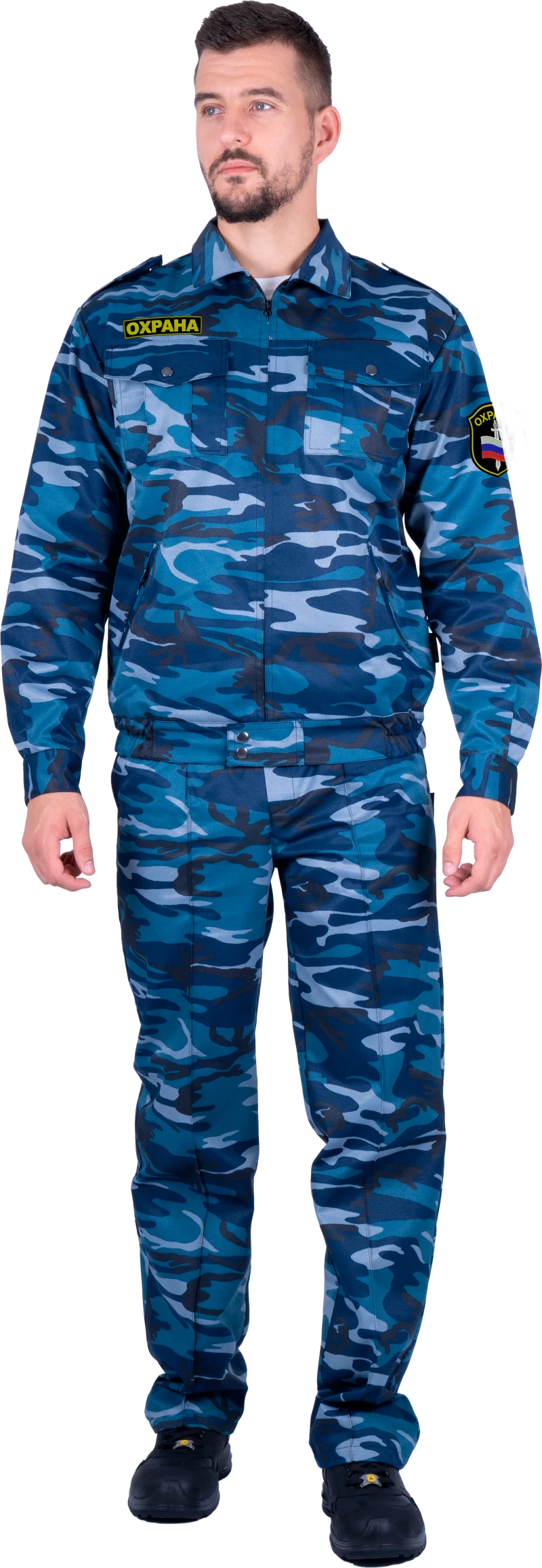 Шеврон ОХРАНА малый, 11,5*3 см Шев 002