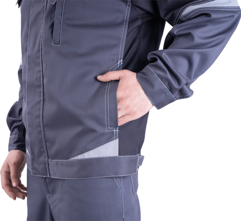 Куртка мужская ТУРБО SAFETY от механических воздействий и ОПЗ, серый/темно-серый Кур 1603