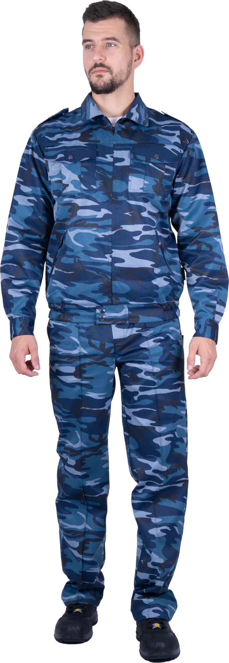 Костюм ВУЛКАН мужской от механических воздействий и ОПЗ (куртка, брюки), цвет КМФ серый Кос 421
